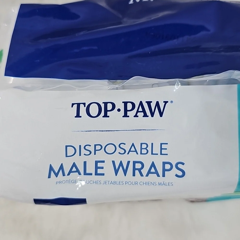 Top Paw Disposable Male Wraps 12 CT Large 22